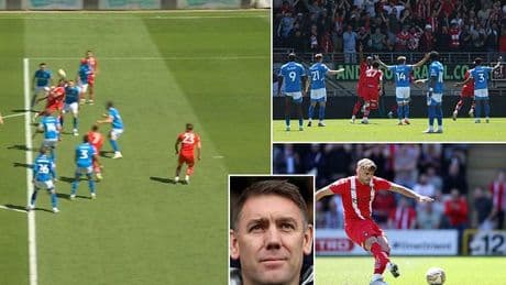 Fans fume over 'absolutely shocking' offside call in EFL play-offs - as manager labels it 'WORST decision' he's ever seen