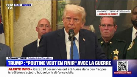 Ukraine: "Je pense que Vladimir Poutine veut mettre un terme" à cette guerre, indique Donald Trump