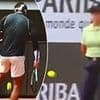 Lorenzo Musetti receives warning after kicking tennis ball at line judge during French Open quarter-final clash with Frances Tiafoe