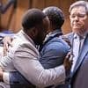 Three cops hug and cry as they're CLEARED in death of Tyre Nichols
