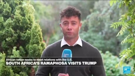South Africa’s leader aims to salvage relationship with Trump in USA visit