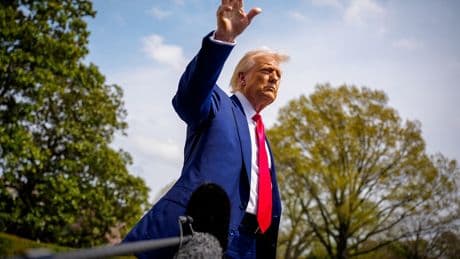 Trump Clashes With Reporter Over Tariffs, Citing Pandemic and ‘Fighting Lunatics’