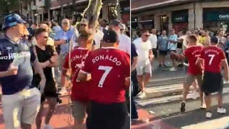 Fans hit out at 'classless and pathetic' Spurs 'bullies' who drenched Man United supporters in beer ahead of Europa League final