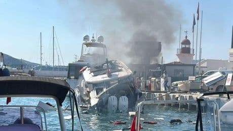 Bodrum'da korku dolu anlar! Tekne patladı: 3 kişi yaralandı
