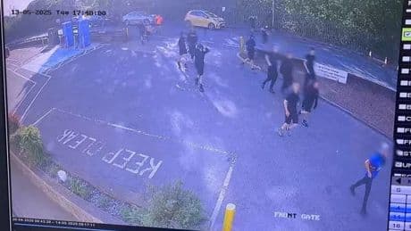 Teenage yobs slammed for lighting flare in forecourt of Newmains petrol station