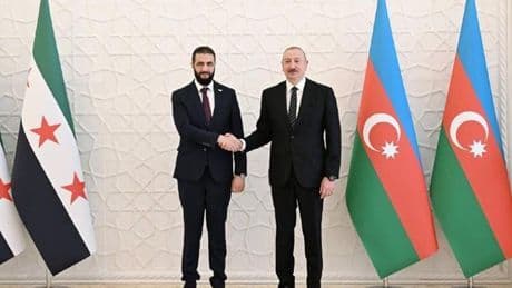 Aliyev, Suriye Devlet Başkanı Şara'yı ağırladı
