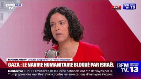 Bateau humanitaire pour Gaza intercepté: "Les seuls qui devraient être arrêtés sont les dirigeants israéliens qui commettent un génocide", réagit Manon Aubry (LFI)