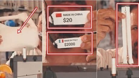 Da 20 a 2000 euro: la borsa cinese diventa Made in Italy con una zip? Il giurista smonta il video virale