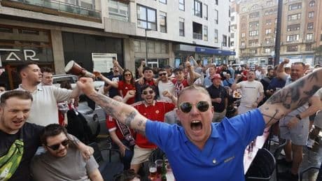 Las 'fan zones' del Manchester United y Tottenham para la final de la Europa League
