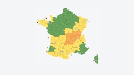 Orages : neuf départements du Centre-Est en vigilance orange mercredi après-midi