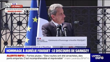 Hommage à Aurélie Fouquet: "En quittant l'Élysée, je ne vous ai pas quitté", assure Nicolas Sarkozy aux policiers