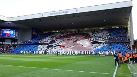 'Robust views' conveyed to Rangers chiefs over tifo display against Celtic