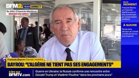 Algérie: la France veut "retrouver un jour" des relations "équilibrées et justes", estime François Bayrou