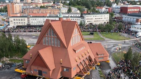 From Unstable Ground, an Old Church Rolls to a New Home