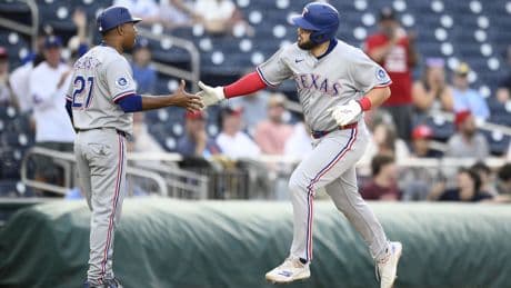 Nationals' offense falters as Washington drops series finale to Rangers after rain delay