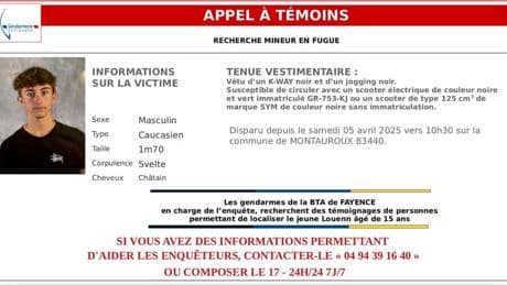 Disparition de Louenn dans le Var: les élèves du lycée de l'adolescent vont être interrogés