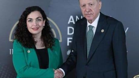 Kosova Cumhurbaşkanı Osmani, Cumhurbaşkanı Erdoğan'a ülkesine verdiği destek için teşekkür etti