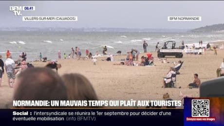 "Je n'aime pas la chaleur": le mauvais temps de la Normandie plaît aux touristes
