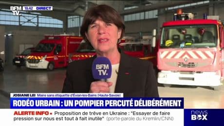 Pompier percuté dans un rodéo urbain: la maire d'Évian-les-Bains évoque de la "colère", de la "tristesse" et de la "stupeur"