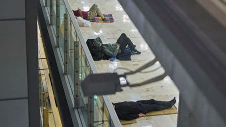 Homelessness crisis unfolds in Madrid's airport