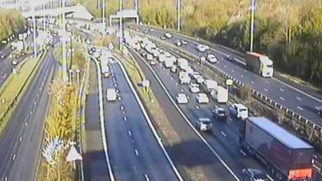 M60 SHUTS due to crash sparking huge delays for 1,000s of drivers during rush hour & mile-long tailbacks
