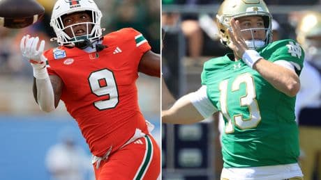 Notre Dame and Miami rekindle rivalry in Week 1 of  CFB — how to watch for free
