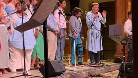 Shocking moment bishop tells choir 'get out of my house' in his dressing gown