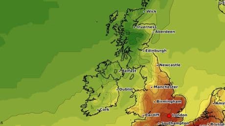 UK weather maps forecast when 30C heat will return as RED spreads across England