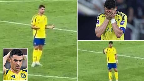 Cristiano Ronaldo repeatedly shrugs and appears to argue with himself after latest Al-Nassr heartbreak - as he looks set to end the season trophyless