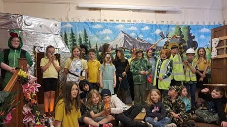 Auchencairn Primary School pupils' acting skills on show as they perform their play in front of family and friends