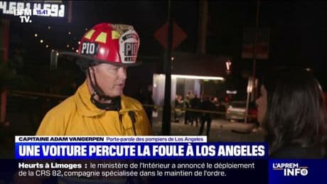 Los Angeles: "On dénombre au moins 30 blessés", rapporte le porte-parole des pompiers après qu'une voiture a percuté la foule