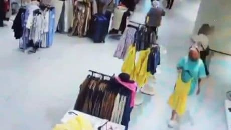 Moment Brit comedian 'accidentally shoplifts' seen on CCTV before she's arrested