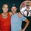 Ex-Man United boss Erik ten Hag meets Robbie Williams after attending the popstar's gig in Amsterdam as he enjoys his summer before starting work at Bayer Leverkusen