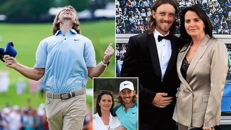 Tommy Fleetwood's wife watches his long-awaited $10m PGA Tour triumph from home after talk about their 23-year age gap made her feel 'paranoid'