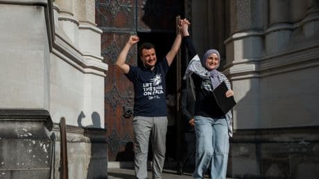 Mahmoud Khalil welcomed back to NYC with cheers after release from ICE detention