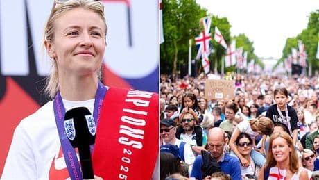 Lionesses captain Leah Williamson sends emotional nine-word statement to fans as she laps up Euro 2025 victory parade