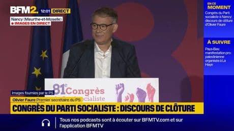 Au congrès du Parti socialiste, Olivier Faure "rêve" d'une "grande fédération de toute la gauche"