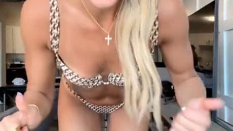 Fever star Sophie Cunningham dances in bikini — and leg brace — after season-ending injury