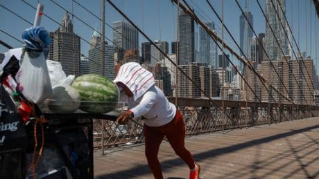 Temperature in New York City reaches 100 degrees as eastern US swelters under extreme heat wave