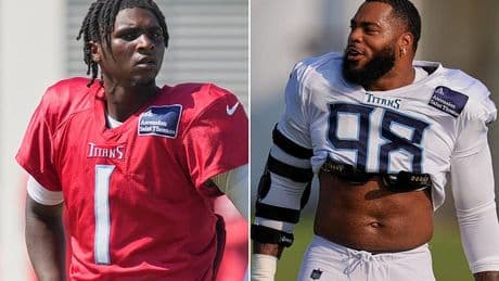 Cam Ward fights with Tennessee Titans teammate Jeffery Simmons during heated practice in Nashville