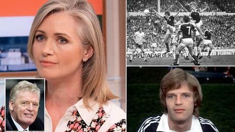 Heading the ball is what took my dad's life so early, but football is also what gave us so much... TV star Hayley McQueen admits she has bittersweet feelings about her late father Gordon's playing career