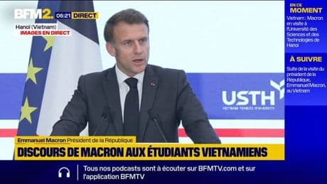 Au Vietnam, Emmanuel Macron dénonce les "grandes puissances du monde qui ont décidé de ne plus vouloir respecter le droit International et de ne plus vouloir la paix"