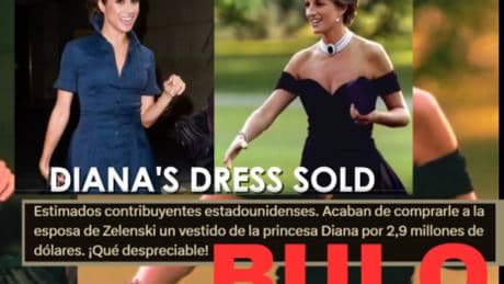 El bulo del vídeo que dice que Olena Zelenska compró el &quot;vestido de la venganza&quot; de Lady Di por 2,9 millones