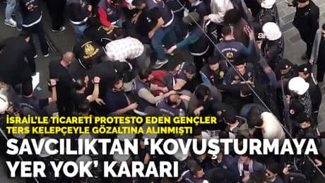 İsrail'le ticareti protesto eden gençler ters kelepçeyle gözaltına alınmıştı: Savcılıktan 'kovuşturmaya yer yok' kararı