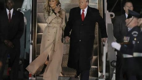 Donald Trump lands in the UK for unprecedented second state visit