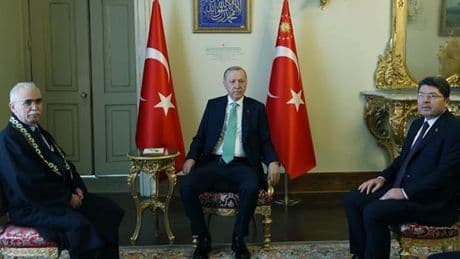 Cumhurbaşkanı Erdoğan, Anayasa Mahkemesi Başkanı Özkaya'yı kabul etti