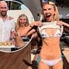 Georgia Toffolo flaunts her toned abs in a skimpy white bikini as she shares snaps from sun-soaked holiday