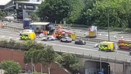 M60 crash LIVE: Huge delays as motorway closed after horror six-vehicle smash