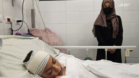 Nine children of a doctor among 79 people killed in Israeli air strike in Gaza