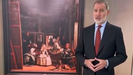 Felipe VI se estrena como guía del Museo del Prado analizando 'Las meninas'